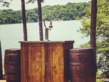 Two Tap Whiskey Barrel Bar